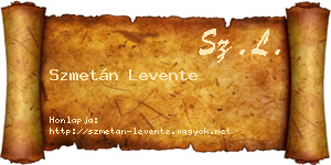 Szmetán Levente névjegykártya